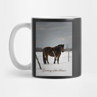 Horse in Winter. Mug